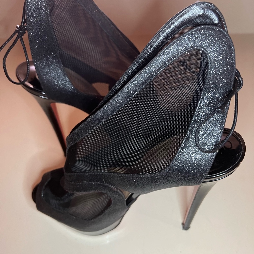 Christian Louboutin Mesh Butterfly Stiletto Heels - Picture 5 of 7